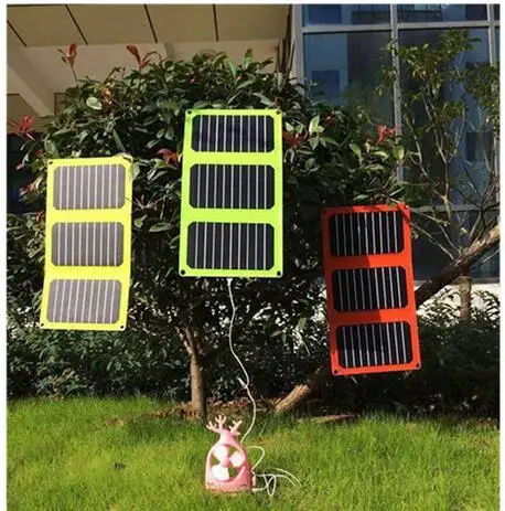 Foldable Solar Charger Outdoor Waterproof Portable Foldable ETFE 15w Sunpower Solar Power Bank Mobile Solar Charger