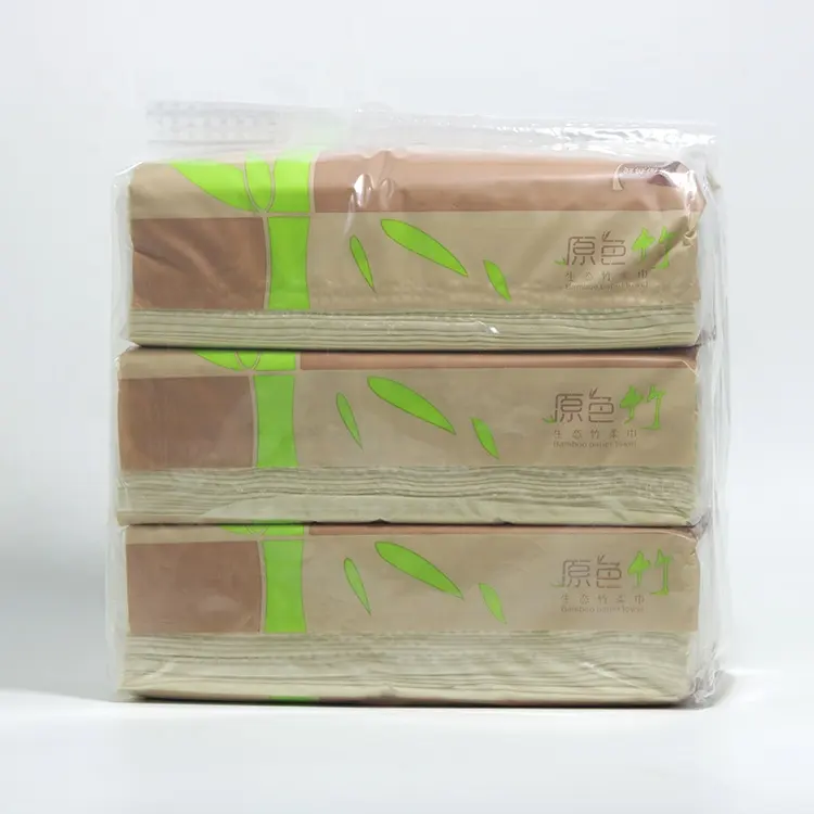 Be Made Of Plant Fiber Good Water Absorption Box Facial Tissue Unbleached Bamboo Fiber Tissue