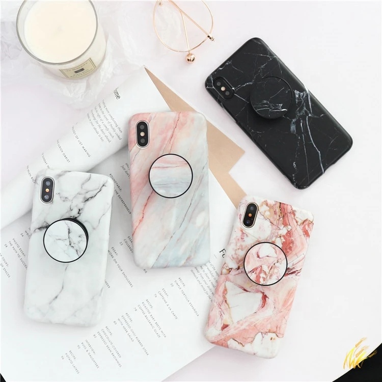 Держатель для телефона, милый мраморный чехол для iphone 6s 7 plus x 8plus Xs max XR