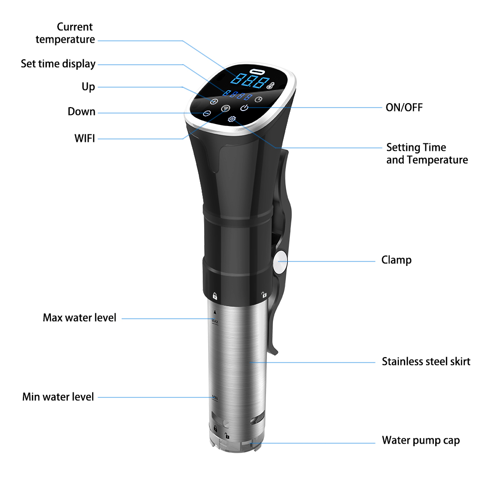 Кухонная Медленная Плита joule sous vide для отеля, ресторана, приготовления пищи с Wi-Fi управлением