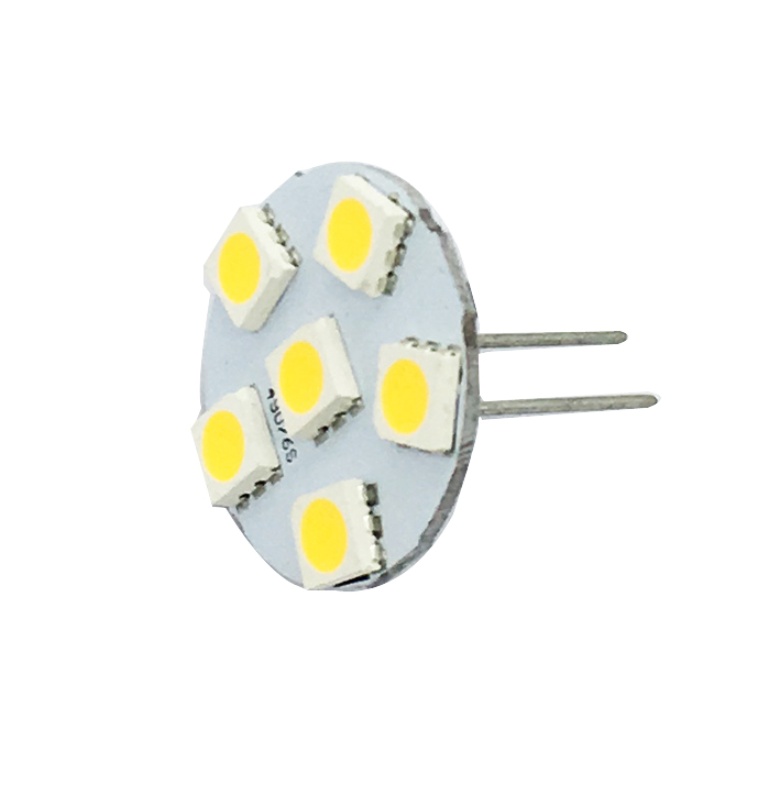 Мини небольшой G4 6SMD задняя Pin Задняя сторона Pin G4 светодиодный ламповый щит 5050 1,5 W Светодиодные лампы свет лампы