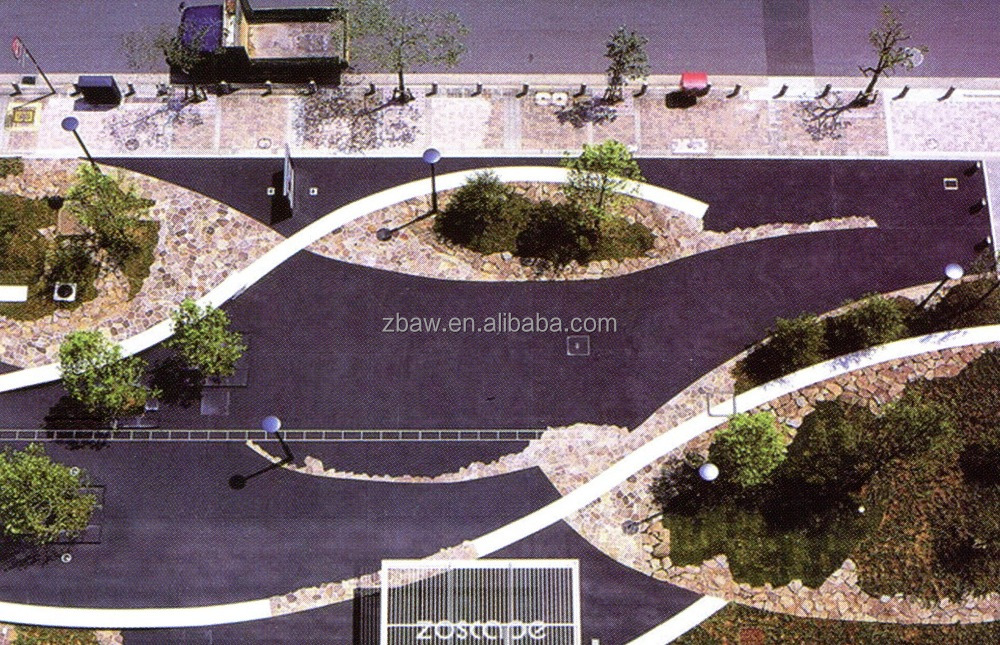 Цвет проницаемых тротуар для сада Road