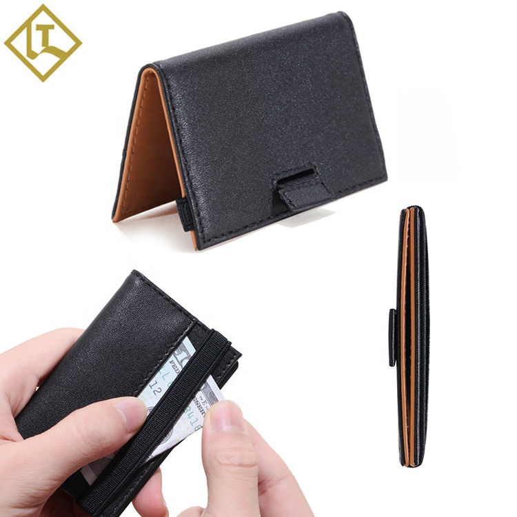 Кожаный кошелек с RFID-защитой и отделением для карт