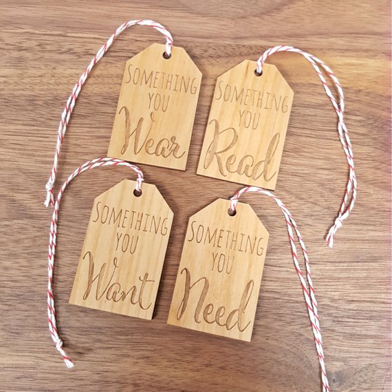 Custom wooden gift tag