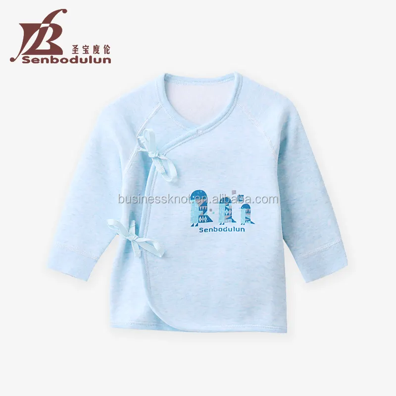 Senbodulun Lace Up Short Kimono Style Newborn Baby Clothes with Long Sleeve for Winter
