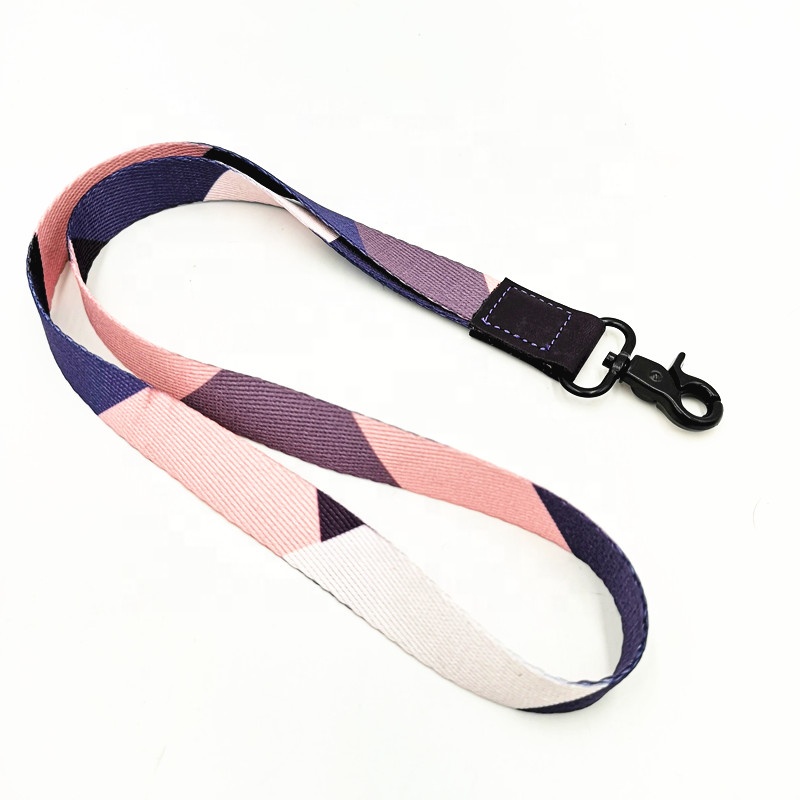 Colorful woven lanyard with custom logo