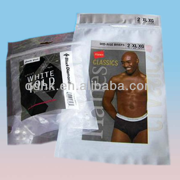 пользовательских печатных ziplock ламинированные высокая мешок полиэтилена underware