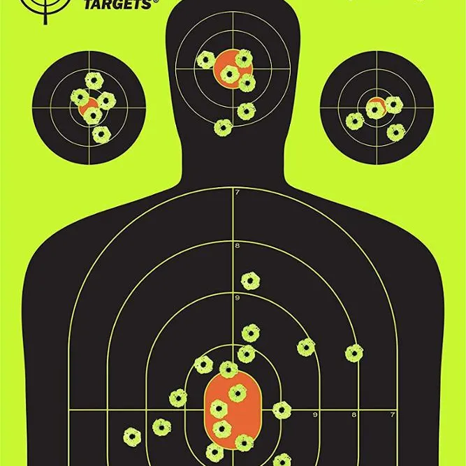 large funny range paper target of full size shooting target