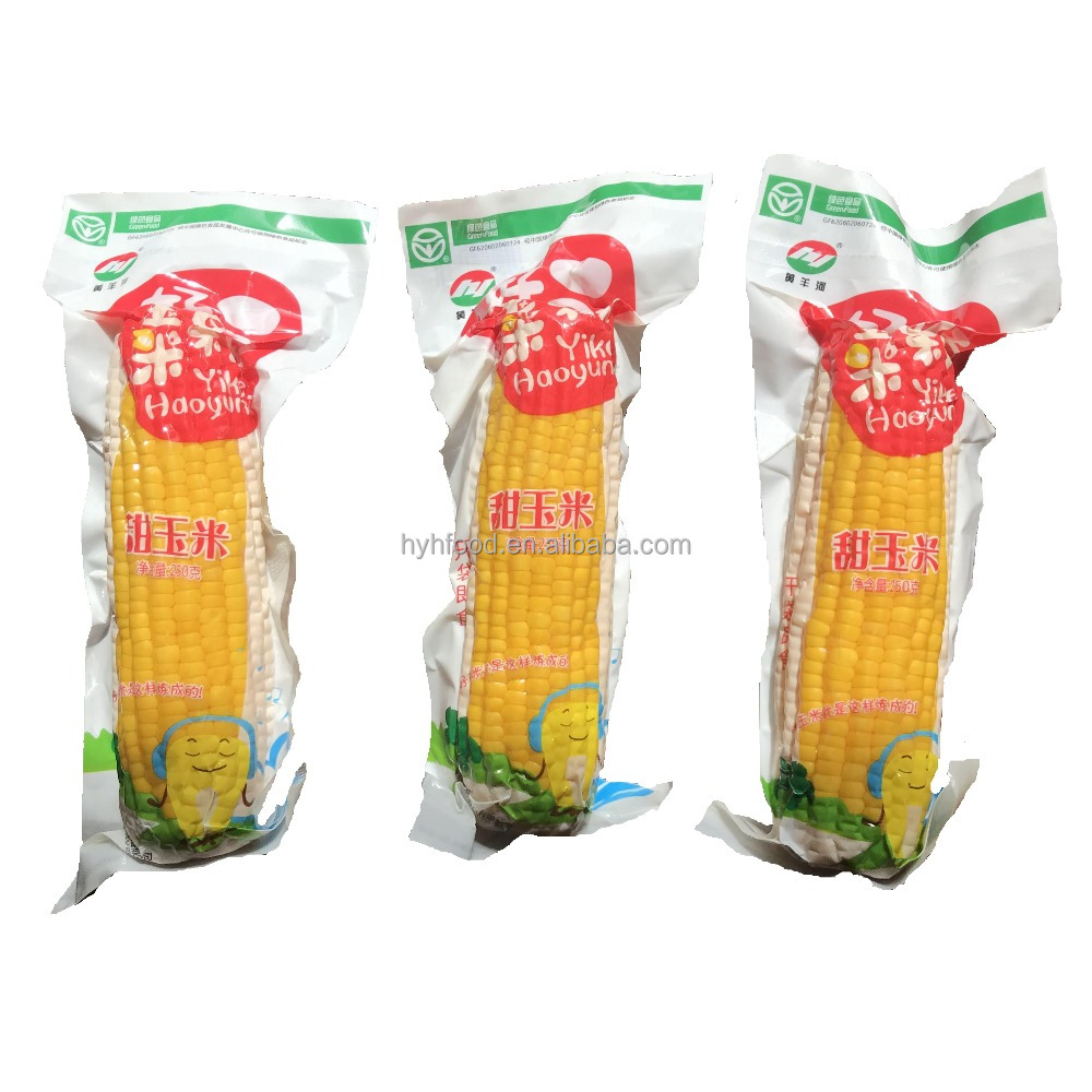 Свежая вакуумная упаковка, сладкая кукуруза с сертификатом BRC,ISO9001, HACCP
