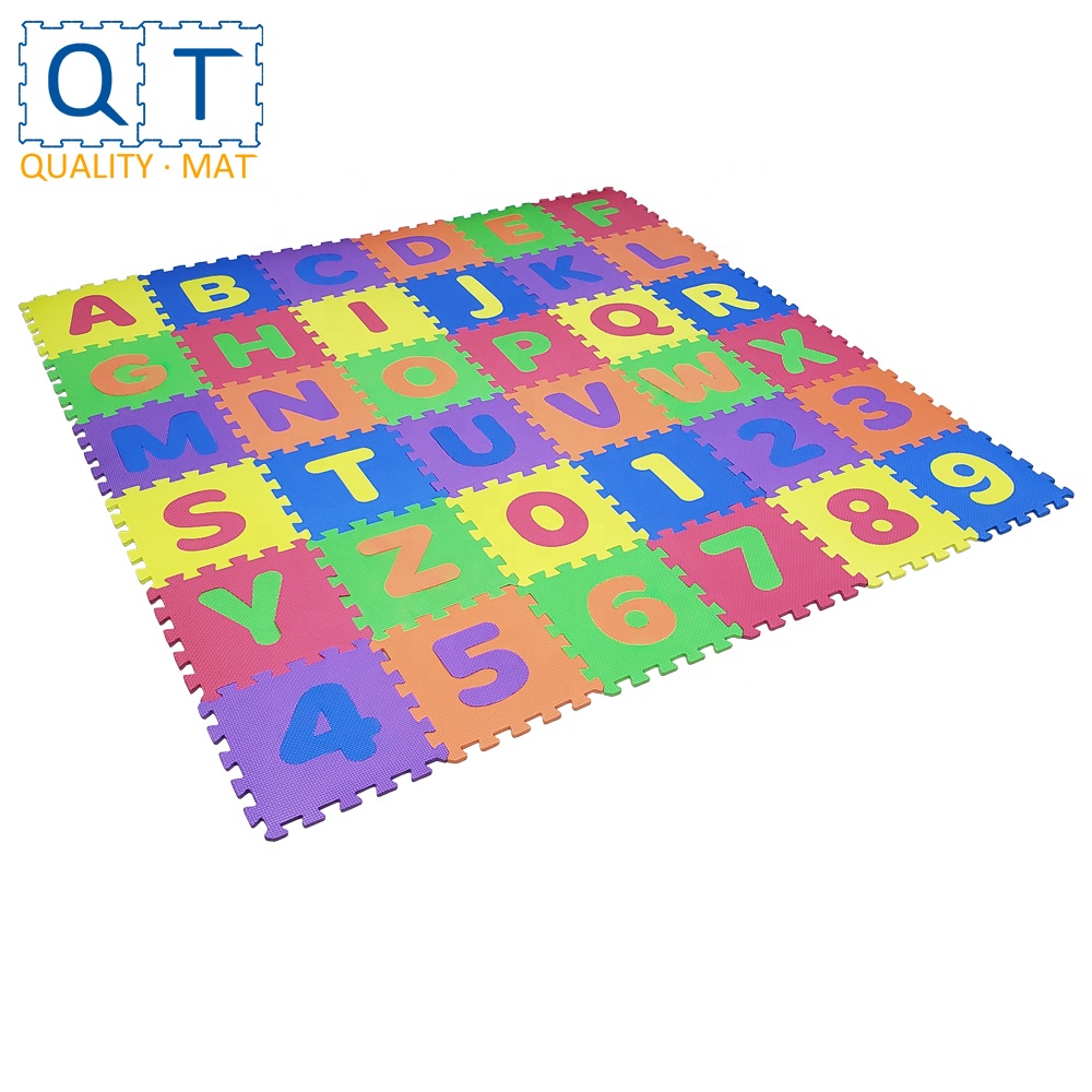 QT коврик нетоксичный без запаха формамид ниже 200PPM 12in x 12in 36 шт./компл. EVA пены алфавитов и цифры головоломки коврик для детей