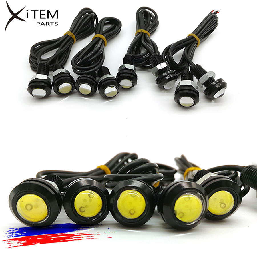 Стробоскопическая функция 23 мм LED eagle eyes Led дневные ходовые огни автомобиля парковочная лампа COB