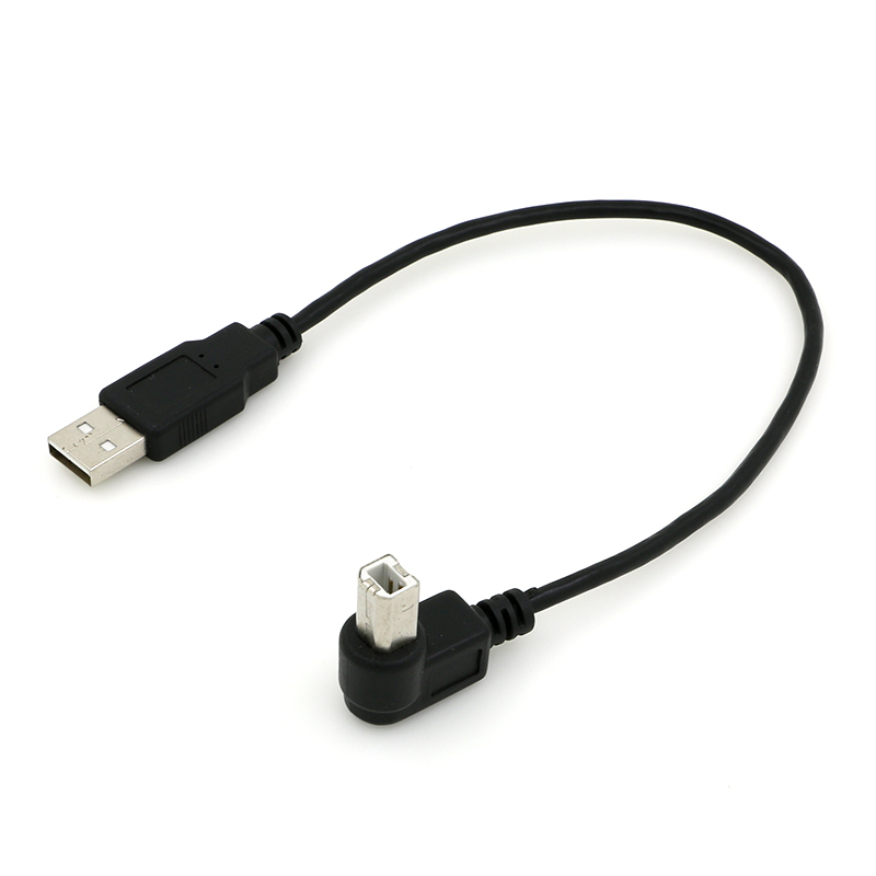 Новый дизайн печати преобразователь usb a-b usb a штекер вверх вниз l форма 90 градусов угол usb Тип b Штекер кабель принтера для принтера