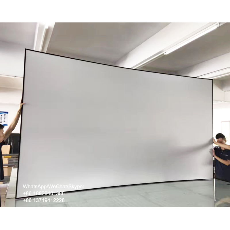 120 дюймовый 4k перфорированный экран проектора с нулевой кромкой изогнутый экран ТВ для ЖК-проектора