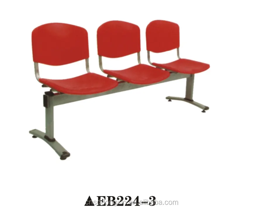 Multifunction public chair 3-seater plastic waiting chair