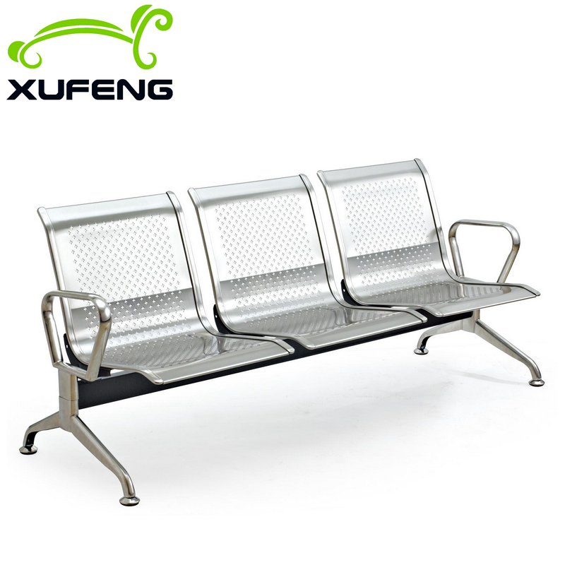 Durable stainless steel 3 seat hospital waiting chair
