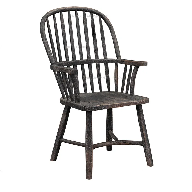 North europe scandinavian design nordic style vintage retro wooden antique windsor chair casual kitchen coffee dining room chair