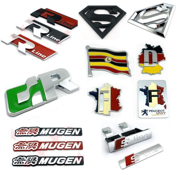 Customize size plastic chrome alphabet letters for car