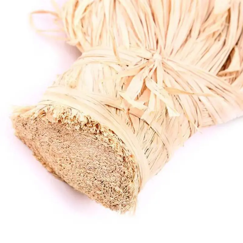 Wholesale 1 kg Natural Raffia FOB Ningbo price Knitted Grass Flower Wrapping Material Florist supplies