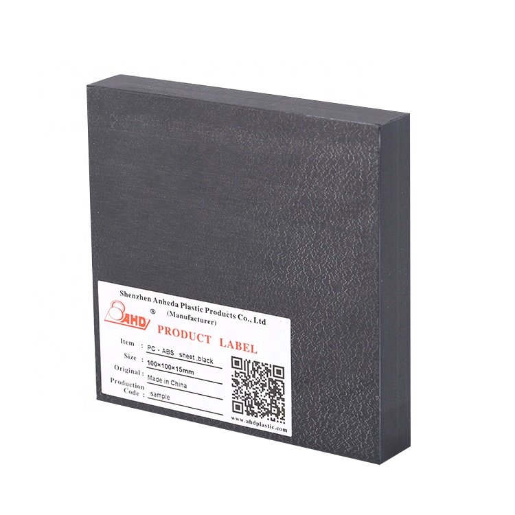 Professional abs plastic sheet supplier supply black pc+abs plastic board