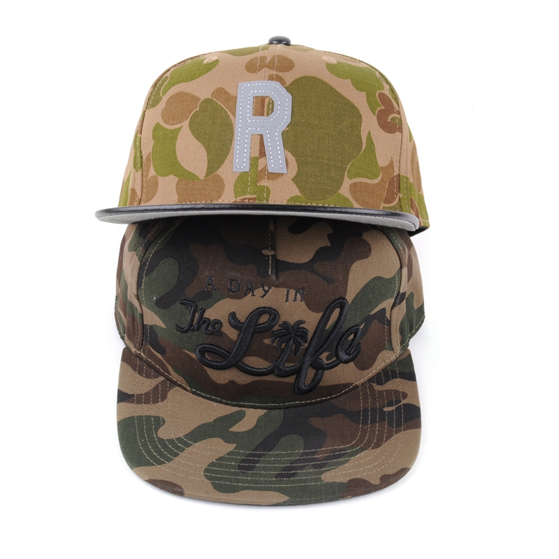 Wholesale Camouflage caps, mens camo snapback hat for hunting fishing outdoor activities