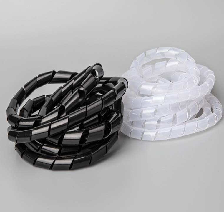 6mm 8mm 10m 12mm Wrapping Sleeves Wrap Spiral Band,black white electrical Spiral wrapping bands