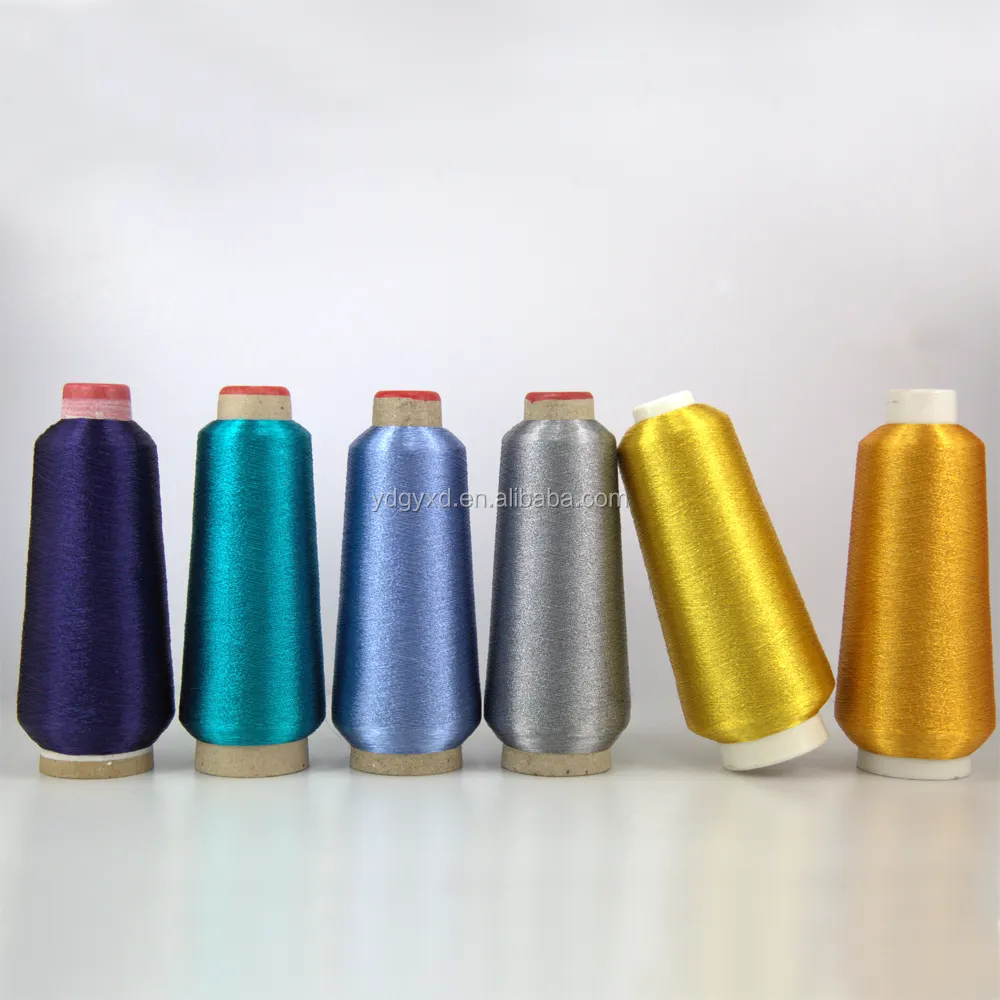 High Tenacity fluorescent gold Metallic Yarn For Sewing Hand Knitting Ms-type Yarn