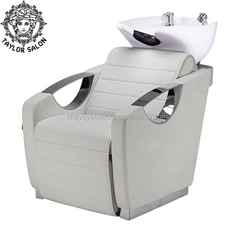 Salon Furniture Hair Washing Equipment, Shampoo Bed, White Backwash Unit, Electric Massage, Chairs с Bowl