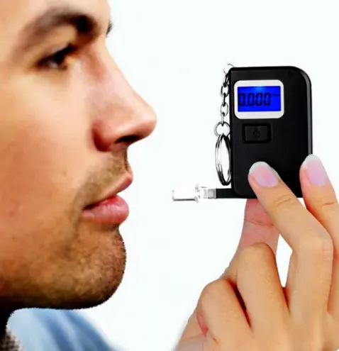 Classic Key Ring Manual Breathalyzer Digital Alcohol Breath Tester