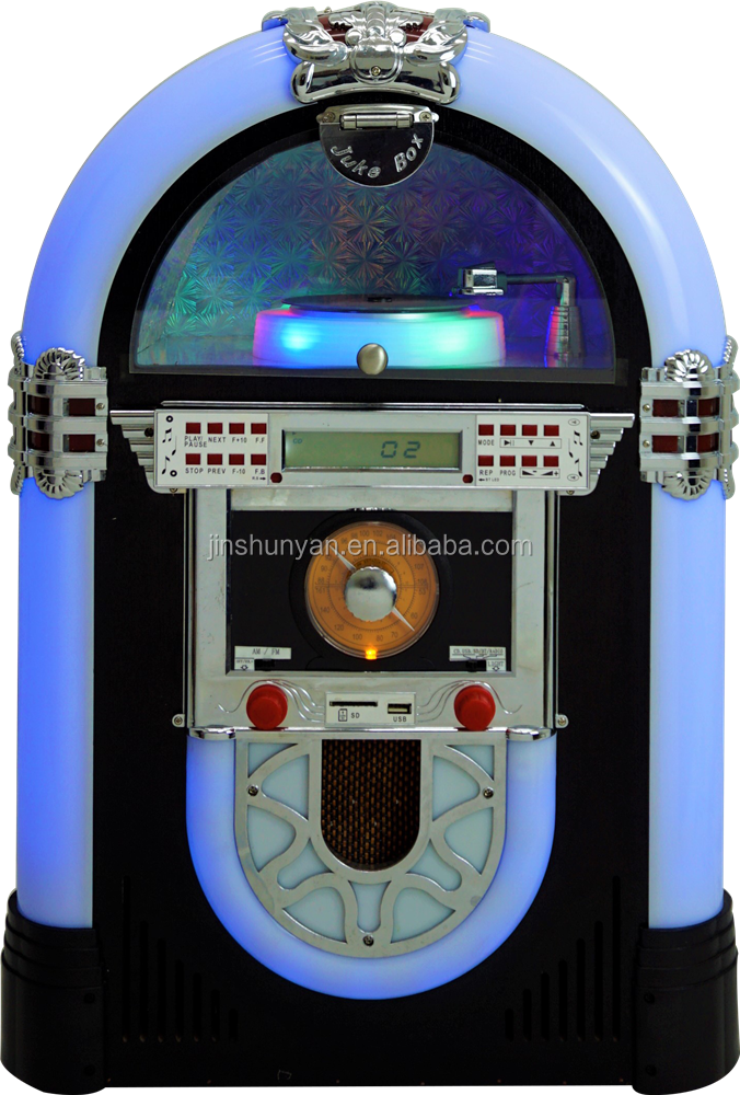 Ретро рабочего Jukebox CD проигрыватели MP3 плеер-динамик bluetooth