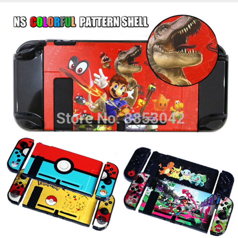 Защитный чехол с цветным рисунком, Жесткий Чехол для игровой консоли Nintendo Switch