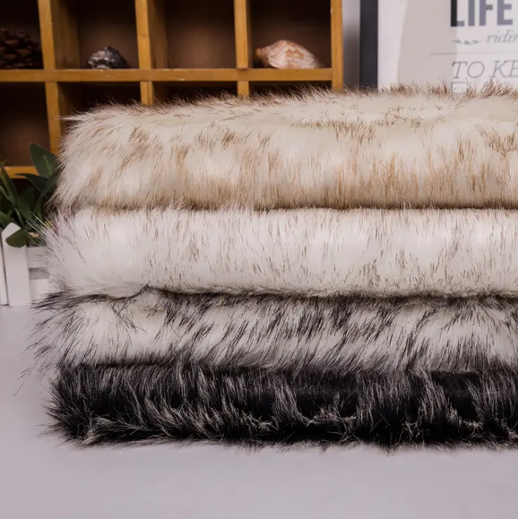 Hot sale high quality long pile tip-dyed faux fur for garment hometextile