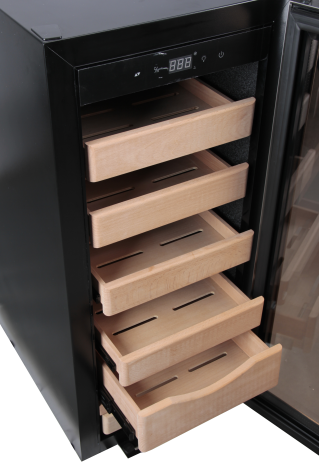 Компрессор одной зоны 90L из нержавеющей стали двери сигары охладитель humidor