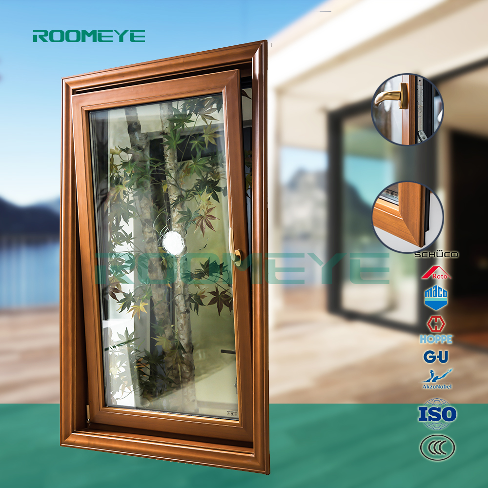 ROOMEYE, алюминиевые деревянные оконные рамы с двойным остеклением