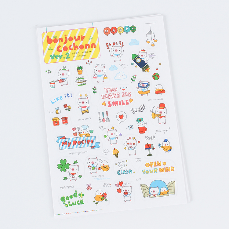 Puffy cartoon sticker printing