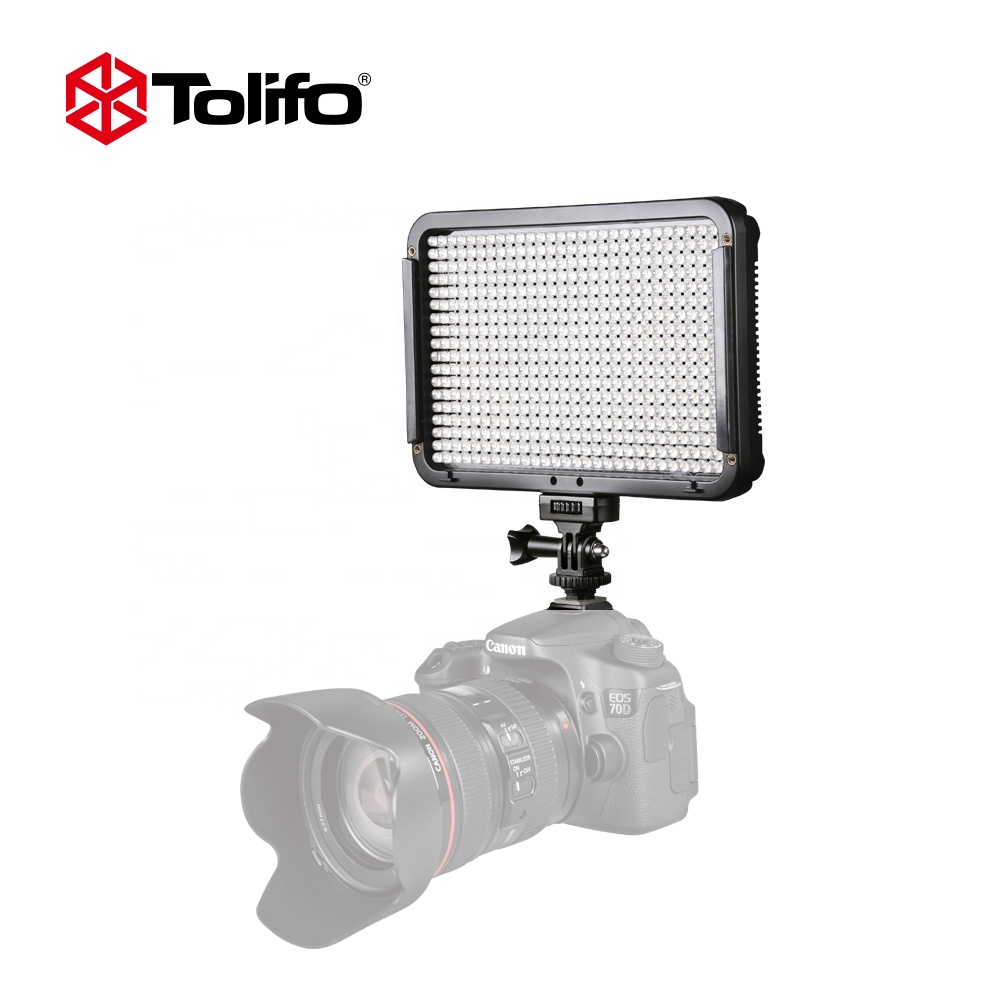 Tolifo фотографическое оборудование освещения PT-504B портативный затемнения двухцветная Кольцевая вспышка светодиодная световая панель освещение для видеокамеры
