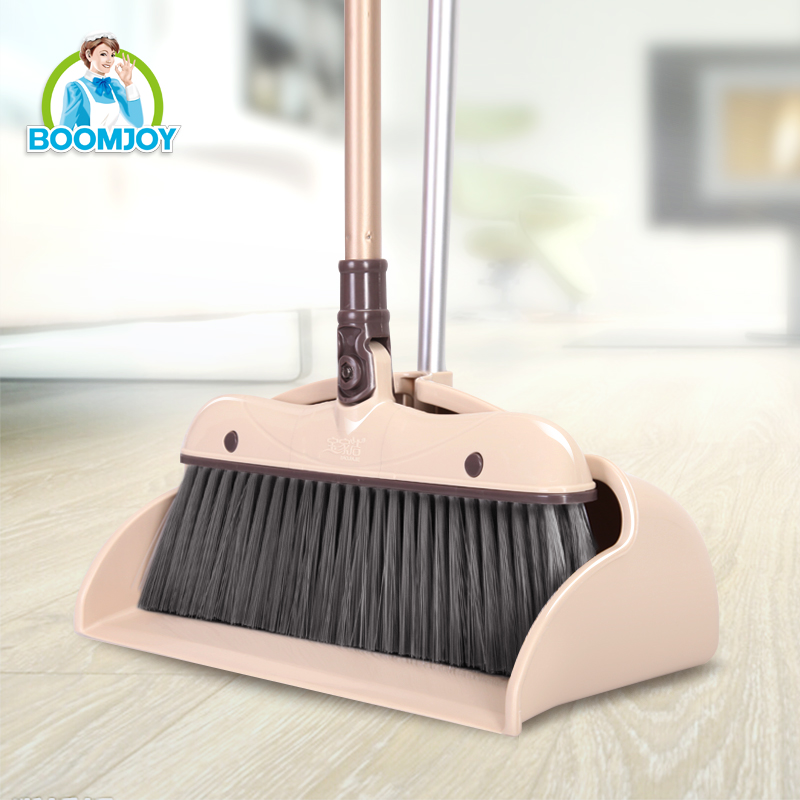 Новый дизайн, набор для уборки пола BOOMJOY, Высококачественная пластиковая щетка с длинной ручкой, пылесборник
