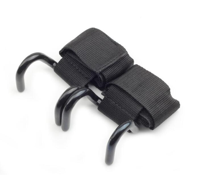 WeightLifting Metal Steel Hooks Best Power Set of 2 Premium Thick Padded Workout Hook wraps