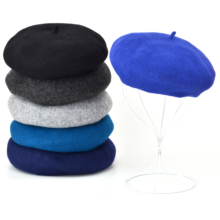 New colors original style high quality for autumn and winter warm wool women's beret hats