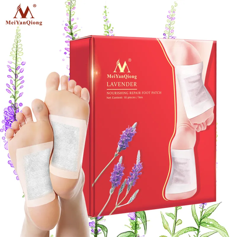 1 Box Lavender Detox Foot Patches Pads Nourishing Repair Foot Patch Improve Sleep Quality Slimming Patch Loss Weight Care