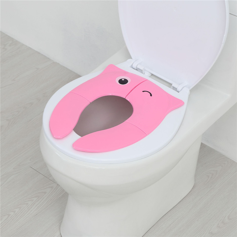 Folding Non Slip Silicone Pads Travel Portable Reusable Toilet Potty Training Seat Covers