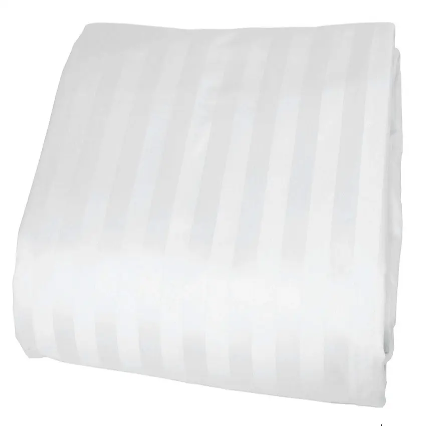 Satin Stripe Bed Sheet King Size Bed Cover Sheet 5 Star Hotel 100% Cotton Flat Sheet Bed Sheet-02584 Home Hotel Hospital Plain