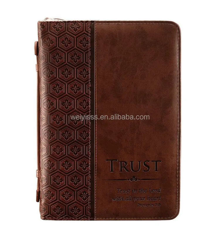 Creative embossed leather book cover for bible