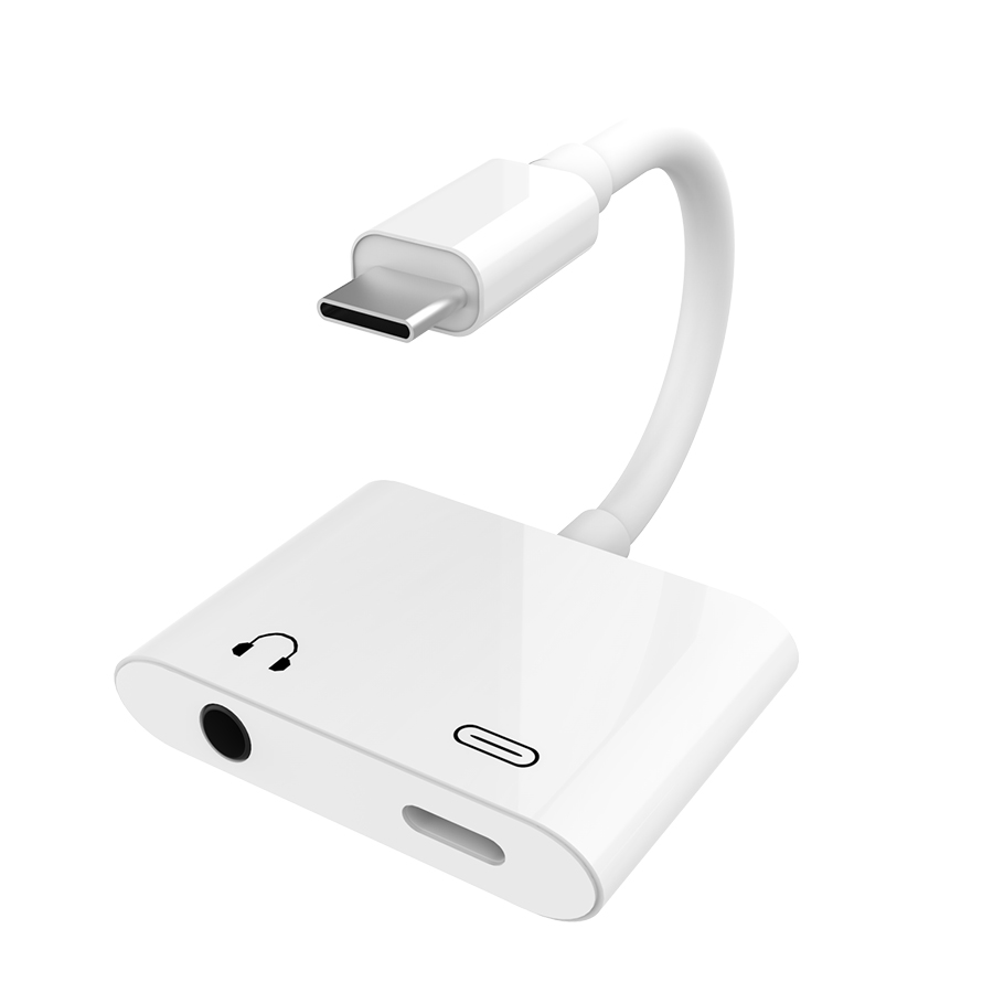 USB C 2 в 1 аудио адаптер 3,5 мм Type-c адаптер для наушников для Google