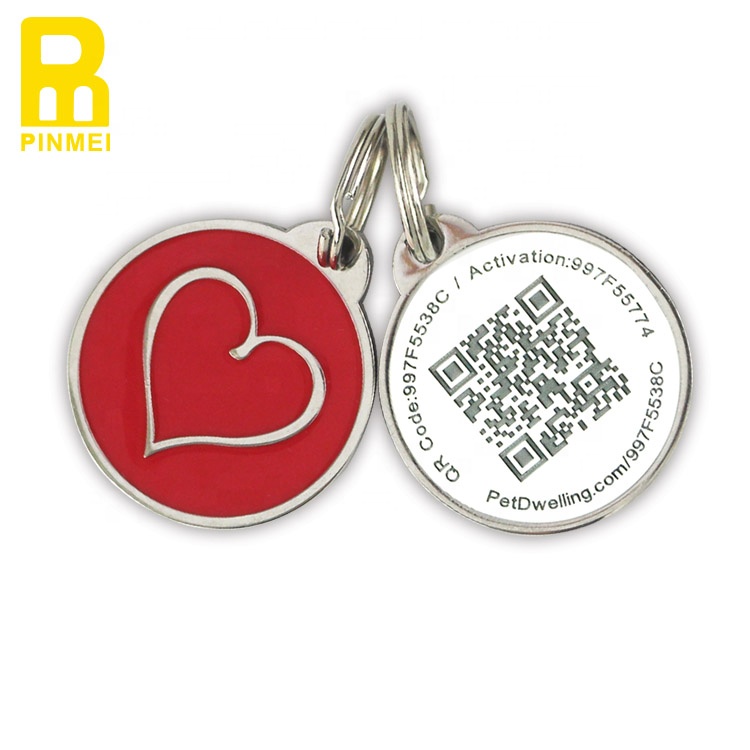 Цинковый сплав RFID Ntag213 nfc чип qr код и ID номер Собака pet теги