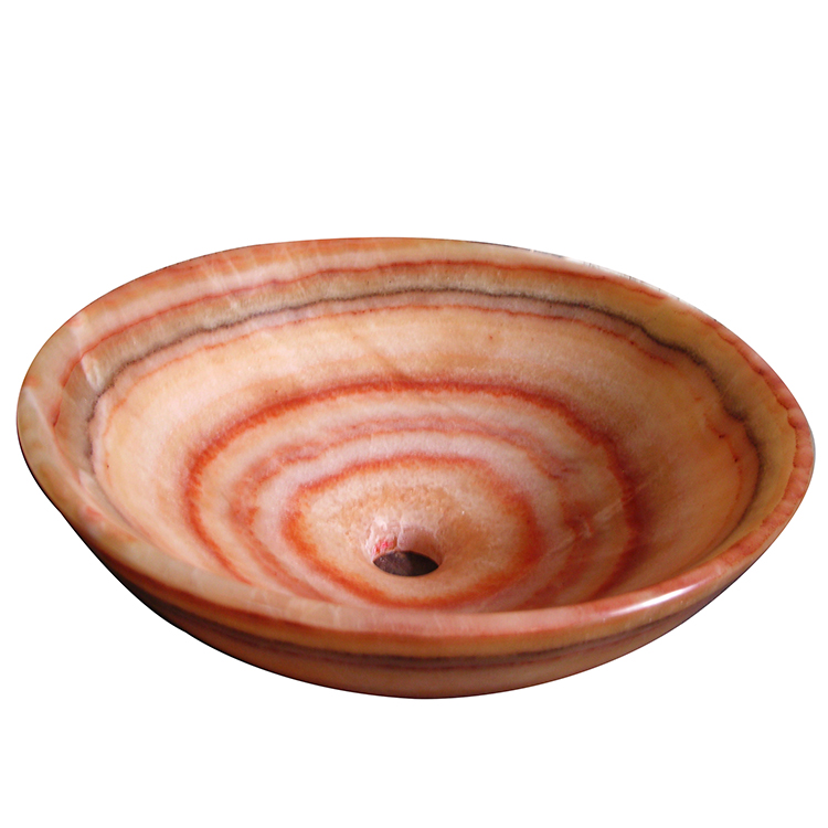 China Top Quality Natural Red Bathroom Stone Vanity Sink