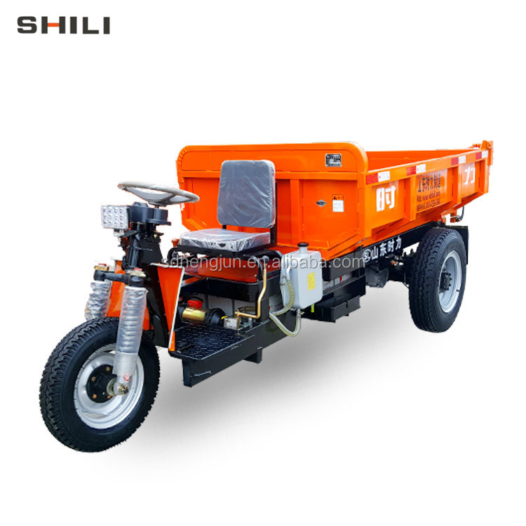 Mini Truck Cargo Tricycle Electric Mining Dump Tricycle 3 Wheel