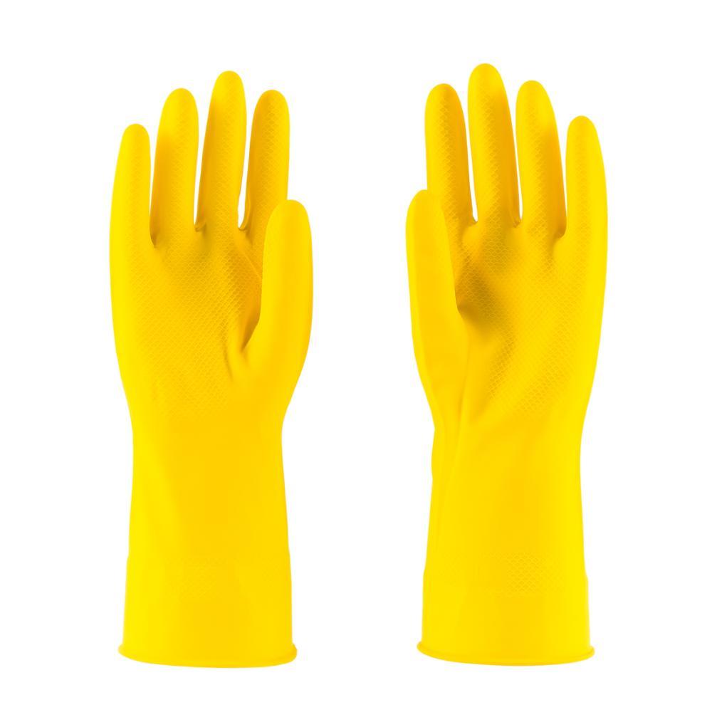 35g best selling yellow household latex rubber gloves