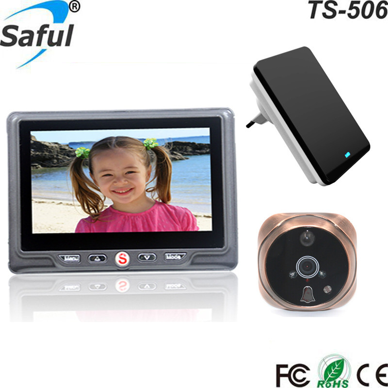 Горячие HD 4,3 "LCD беспроводной дверной звонок камера видео домофон мобильный умный беспроводной обнаружения движения дверной глазок