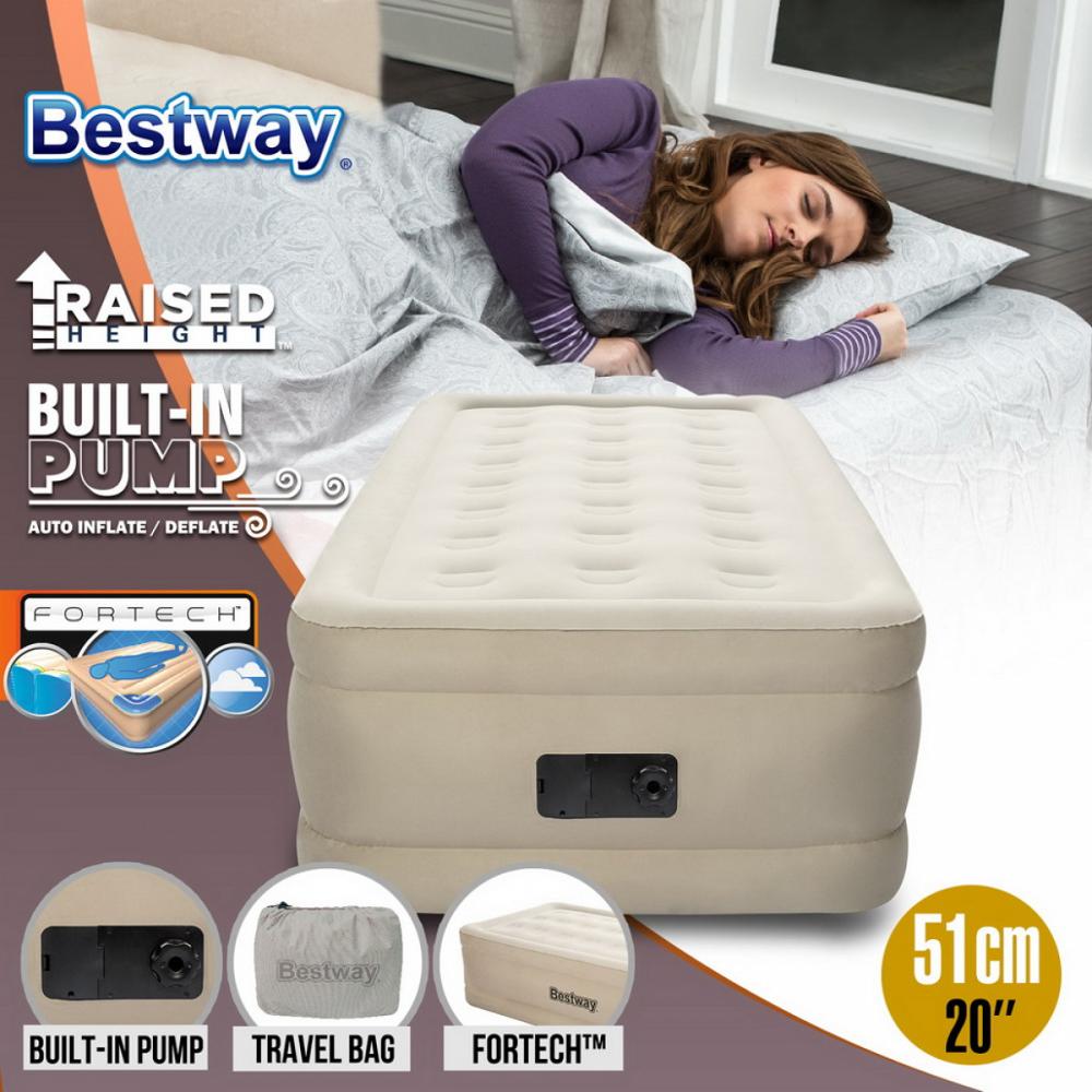 Bestway 69017 twin Размер высокого качества воздушный матрас со встроенным электрическим насосом 191x97x51 см