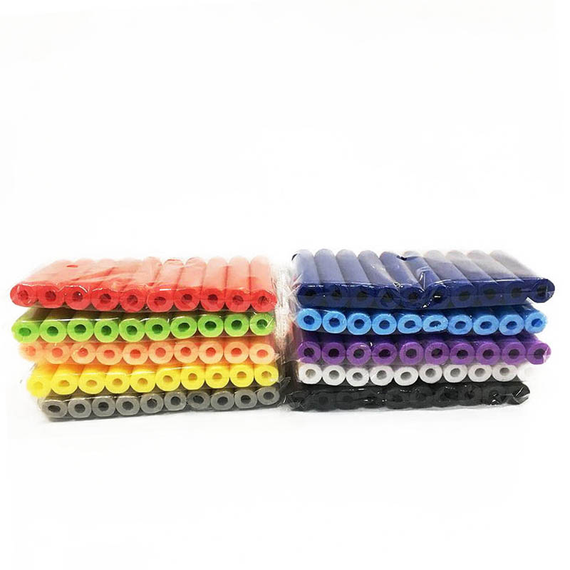 7.2*1.3 CM EVA Soft Blaster Darts Bullets, white color fluorescent, 10 colors in one package